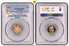 2023 $2 35th Ann $2 Coin Set Colorized Honey Bee MS65