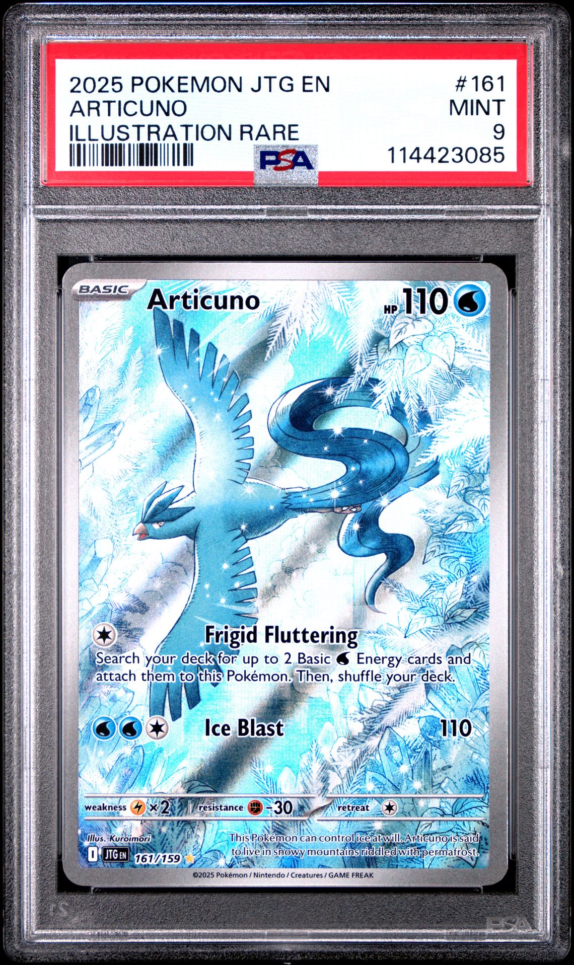 2025 Pokemon Jtg En-Journey Together Articuno #161 (Illustration Rare) Mint 9 front