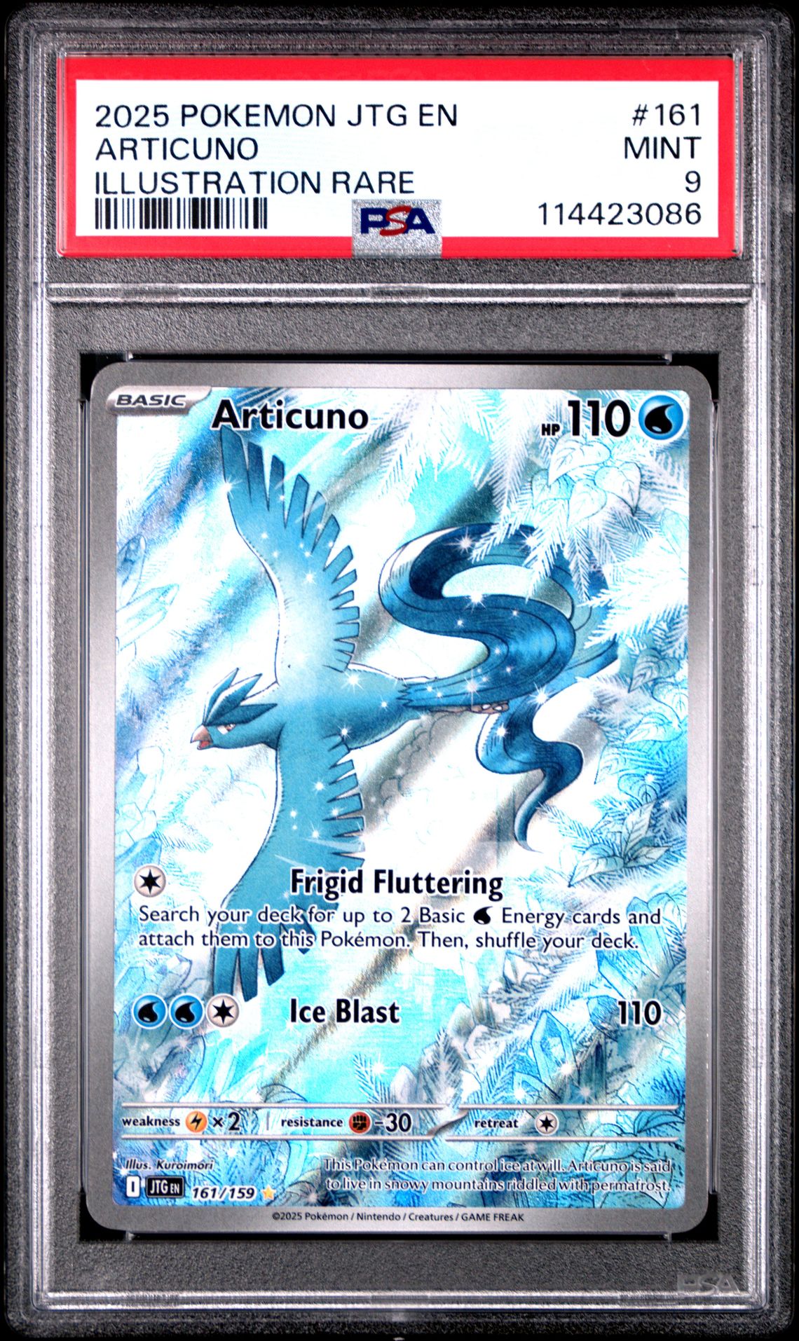 2025 Pokemon Jtg En-Journey Together Articuno #161 (Illustration Rare) Mint 9 front