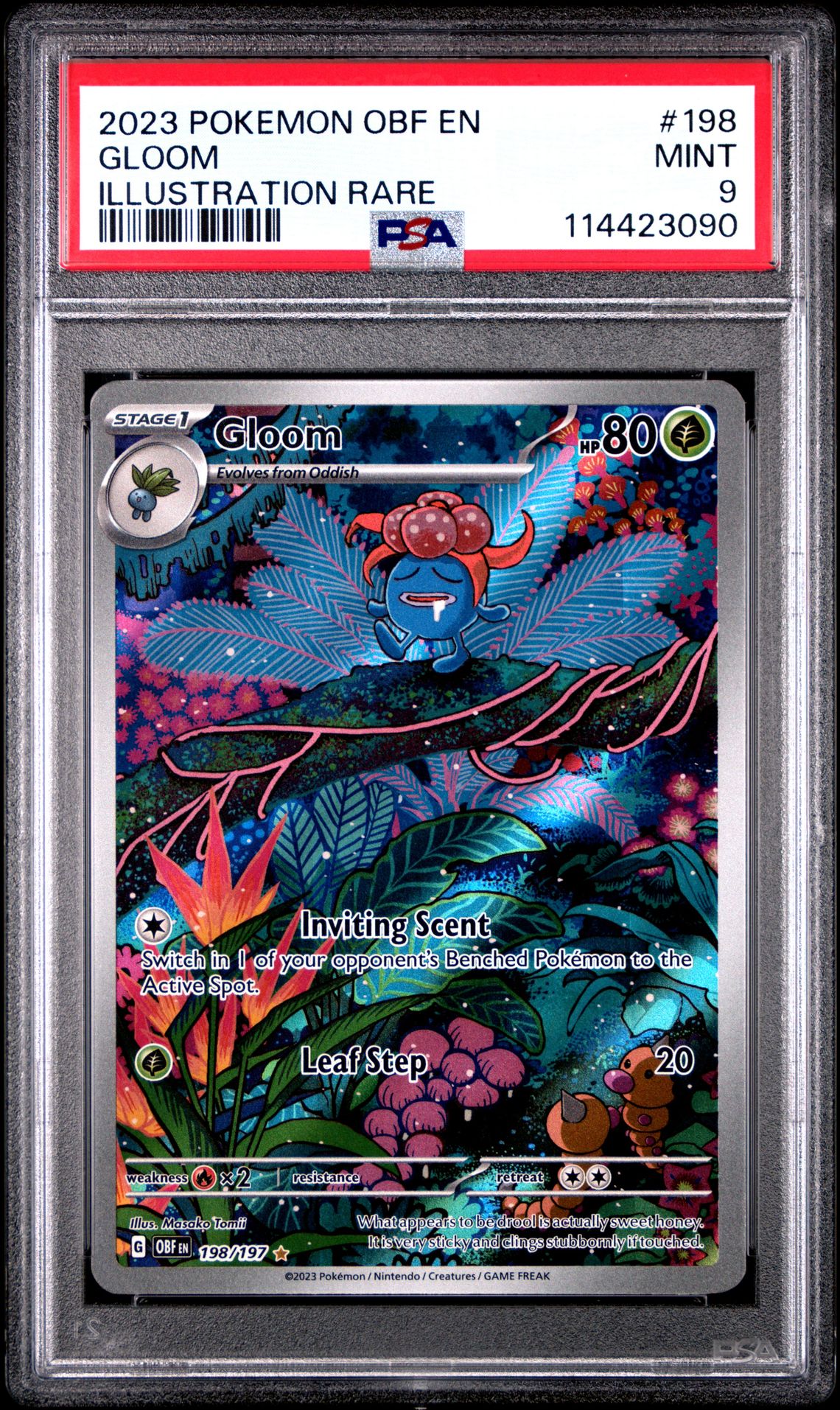 2023 Pokemon Obf En-Obsidian Flames Gloom #198 (Illustration Rare) Mint 9 front