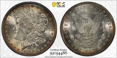 1887 $1 MS66+ 