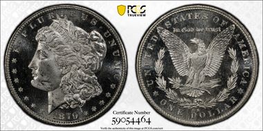 1879-S $1 MS65PL