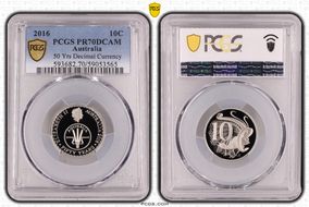 2016 10C 50 Yrs Decimal Currency PR70DCAM