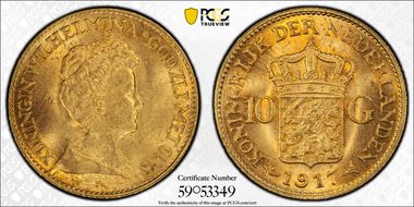 1917 10 G KM-149  Au MS64