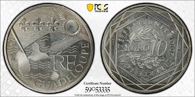 2010 € 10 Guadeloupe MS66
