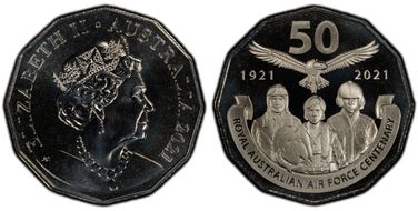 2021 50C Centenary of the RAAF 1921-2021 MS69
