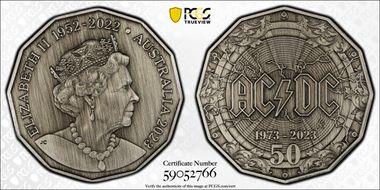 2023 50C AC/DC 50th Anniversary Antiqued SP68