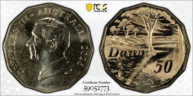 2025 50C Dawn Al-Br Treasured Australian Poetry MS69