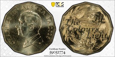 2025 50C Colours of Light Al-Br Treasured Australian Poetry MS69