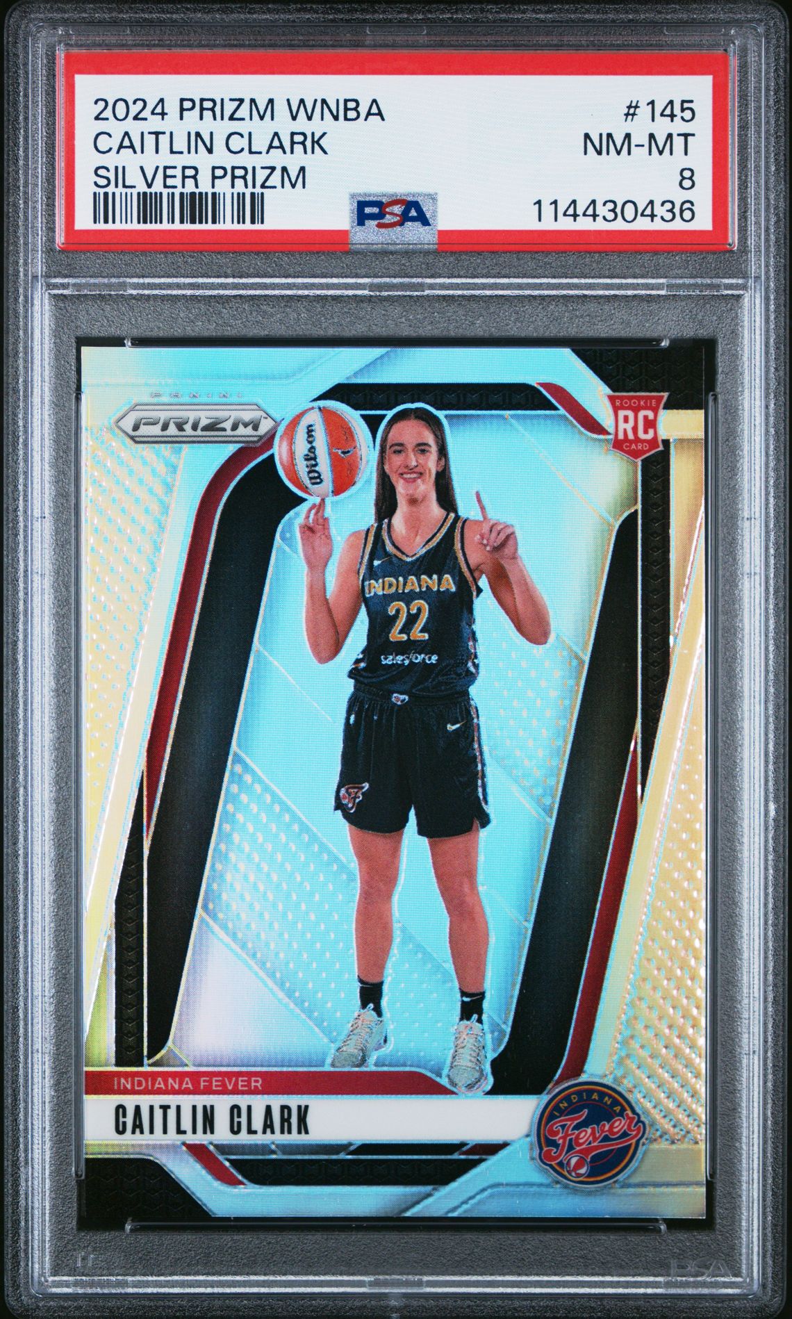 2024 Panini Prizm Wnba Caitlin Clark #145 (Silver Prizm) Nm-Mt 8 front