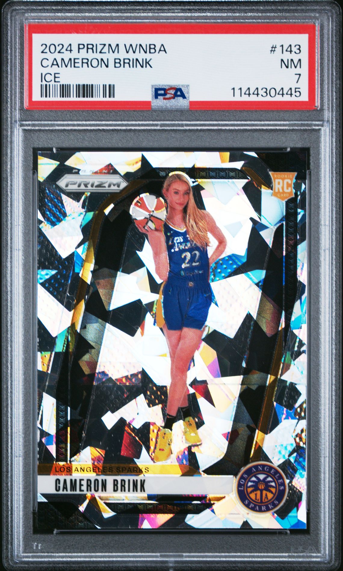 2024 Panini Prizm Wnba Cameron Brink #143 (Ice) Nm 7 front