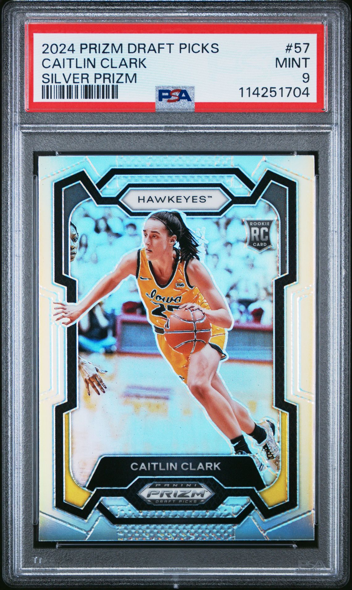 2024 Panini Prizm Draft Picks Caitlin Clark #57 (Silver Prizm) Mint 9 front