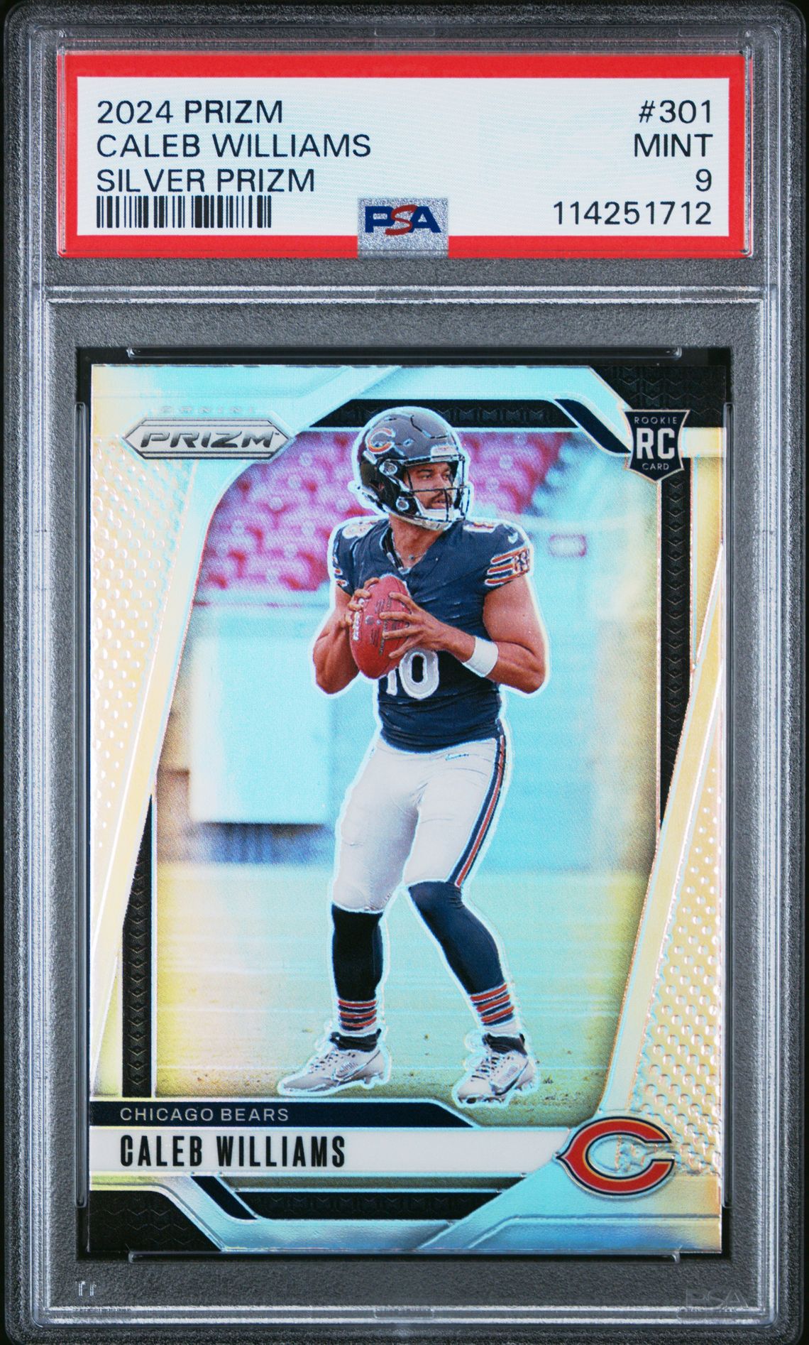 2024 Panini Prizm Caleb Williams #301 (Silver Prizm) Mint 9 front