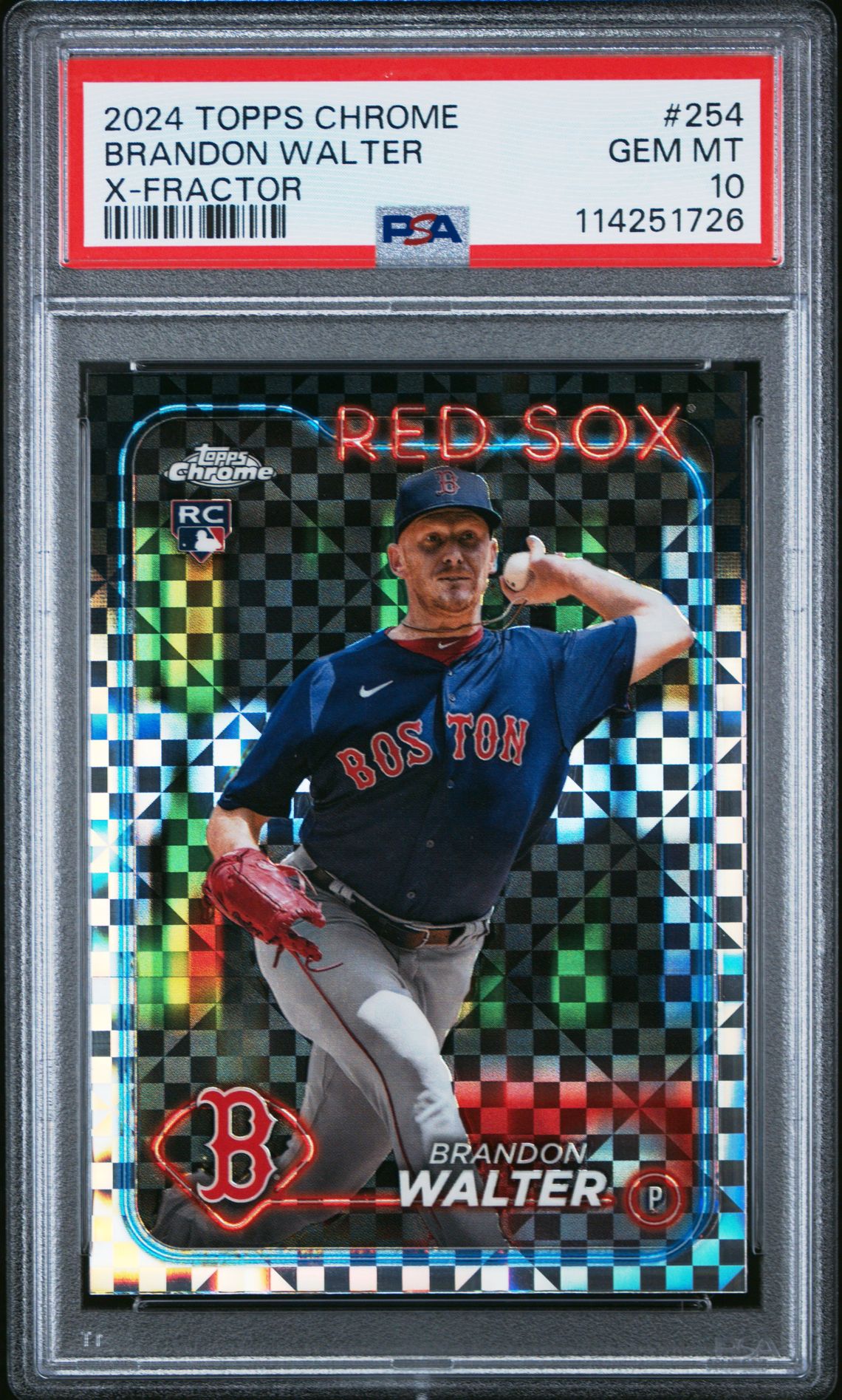 2024 Topps Chrome Brandon Walter #254 (X-Fractor) Gem Mt 10 front