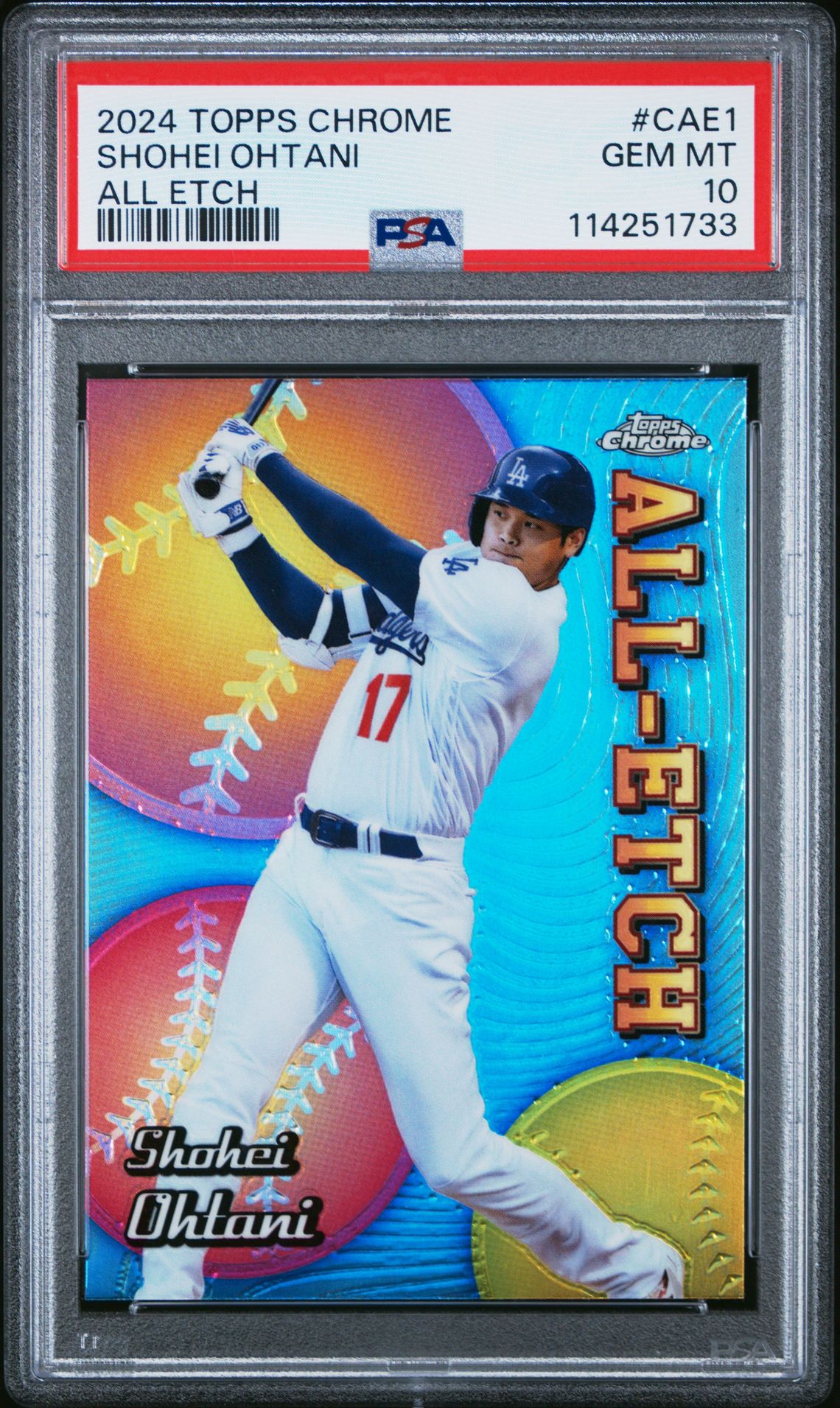 2024 Topps Chrome Chrome All Etch Shohei Ohtani #Cae1 Gem Mt 10 front