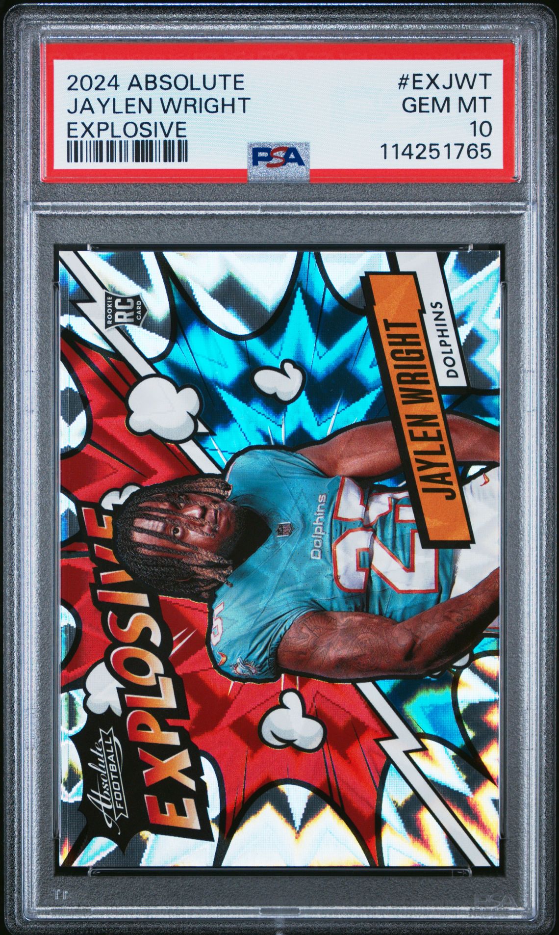 2024 Panini Absolute Explosive Jaylen Wright #Exjwt Gem Mt 10 front