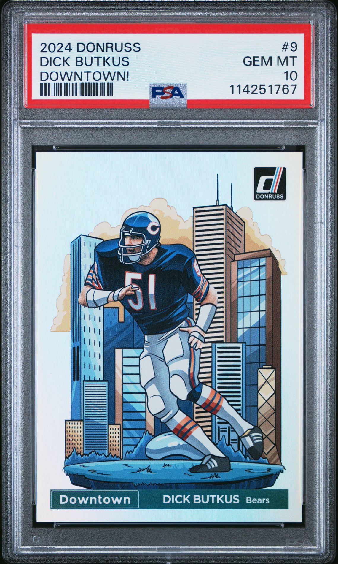 2024 Panini Donruss Downtown! Dick Butkus #9 Gem Mt 10 front