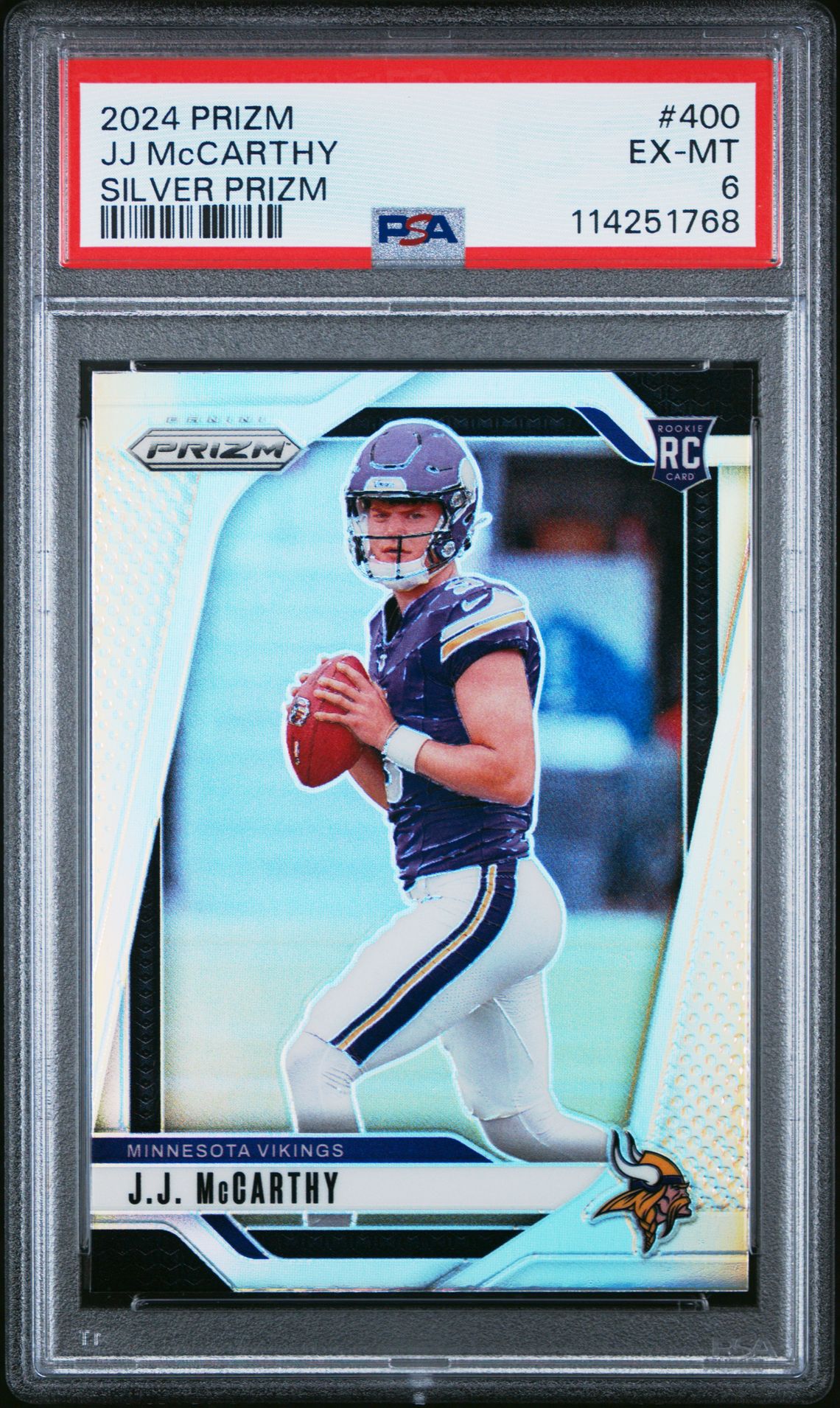 2024 Panini Prizm Jj Mccarthy #400 (Silver Prizm) Ex-Mt 6 front