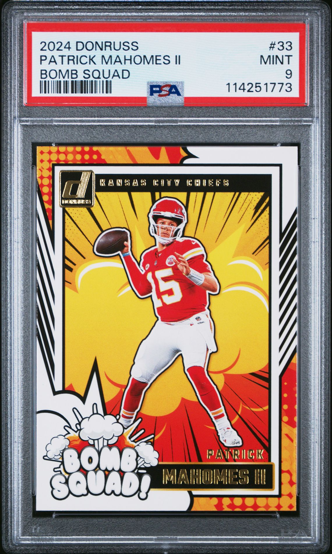 2024 Panini Donruss Bomb Squad Patrick Mahomes Ii #33 Mint 9 front