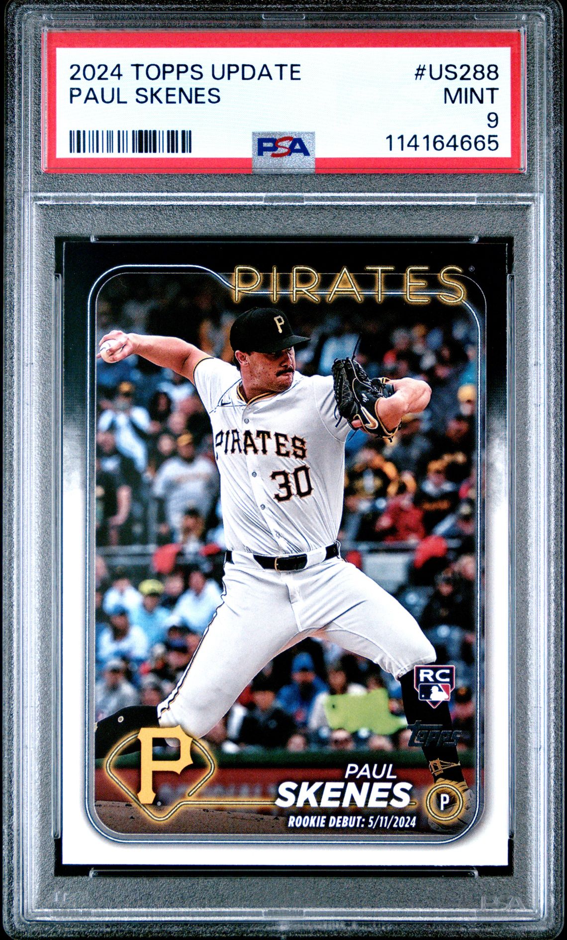 2024 Topps Update Paul Skenes #Us288 Mint 9 front