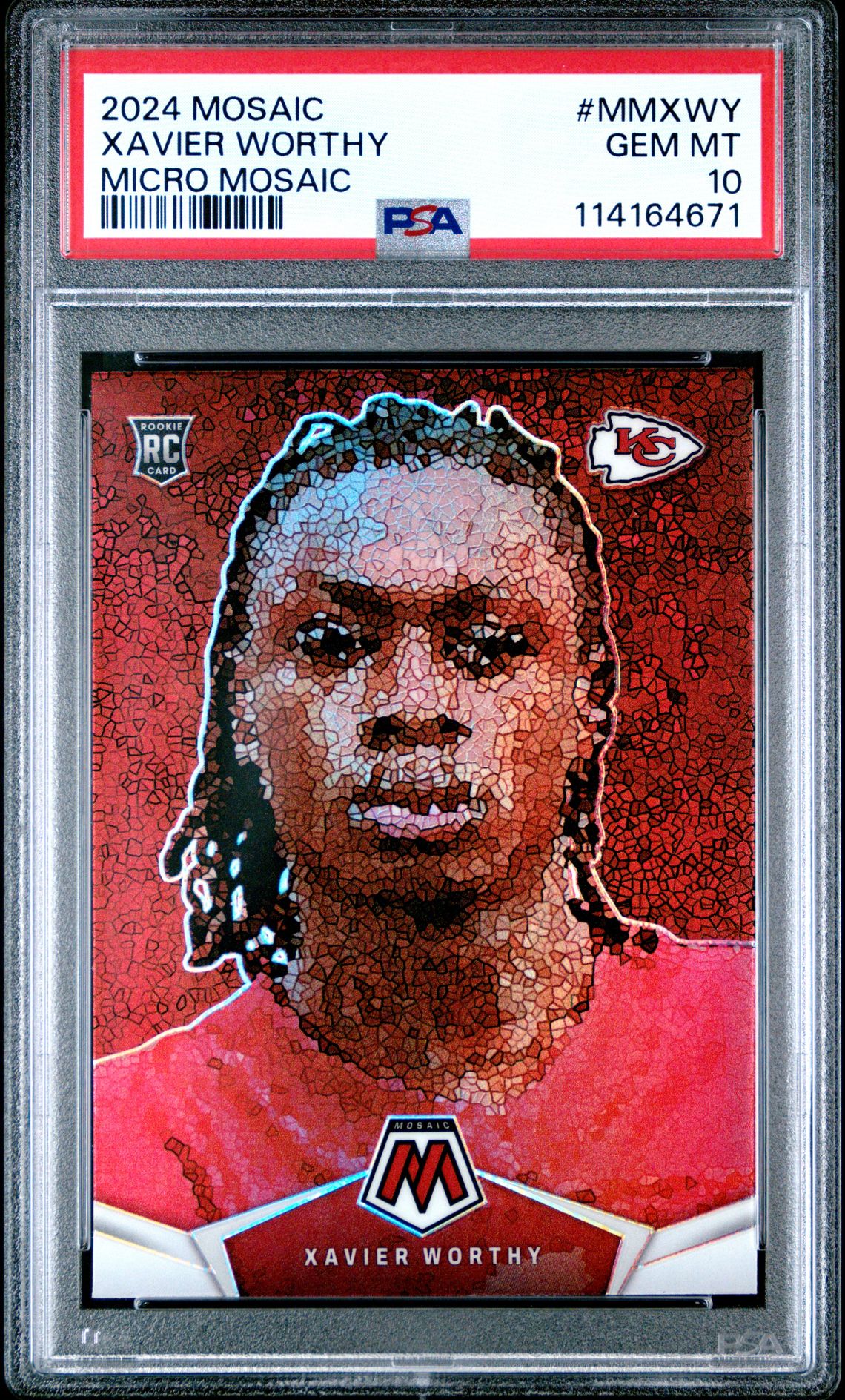 2024 Panini Mosaic Micro Mosaic Xavier Worthy #Mmxwy Gem Mt 10 front