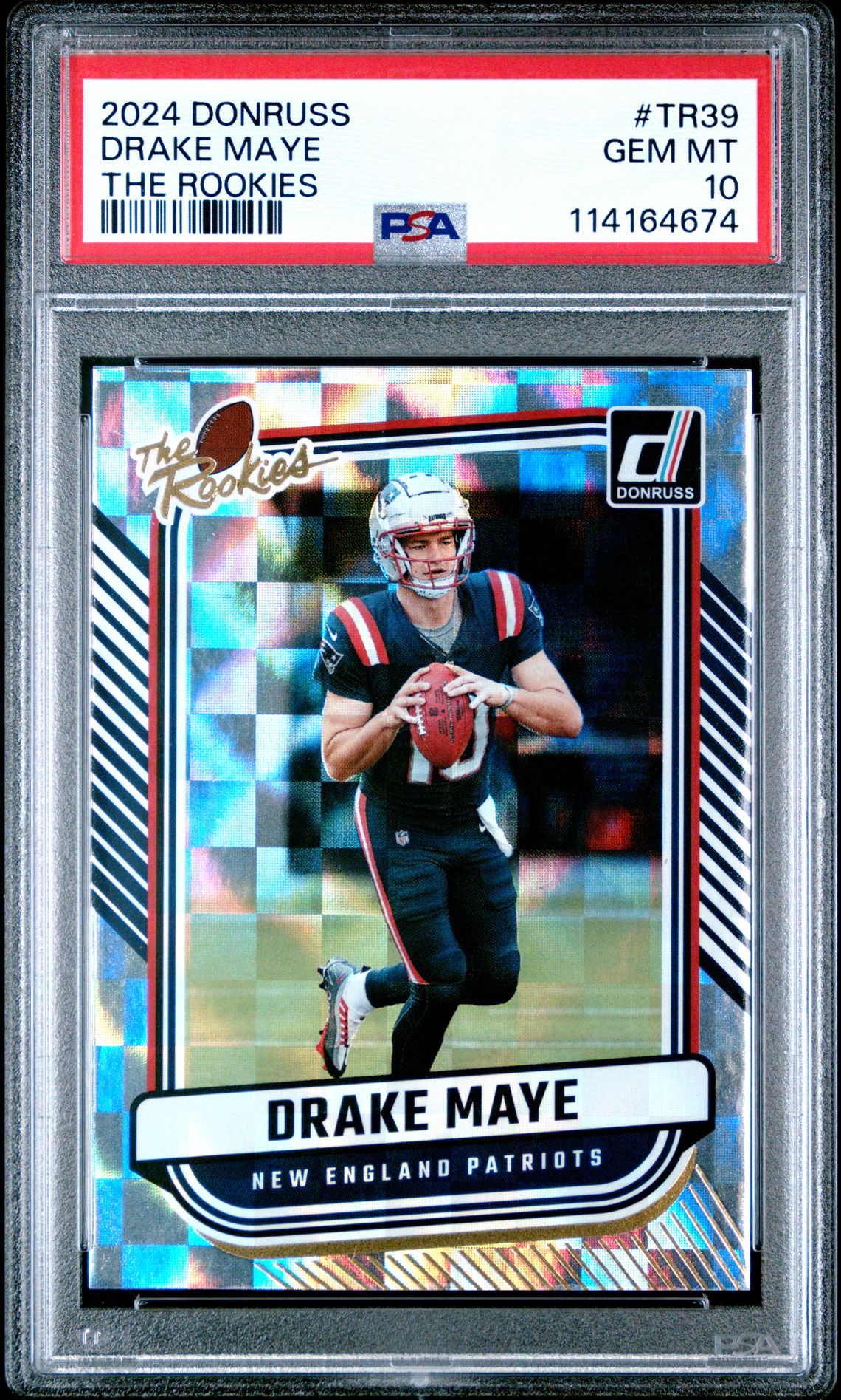 2024 Panini Donruss The Rookies Drake Maye #Tr39 Gem Mt 10 front