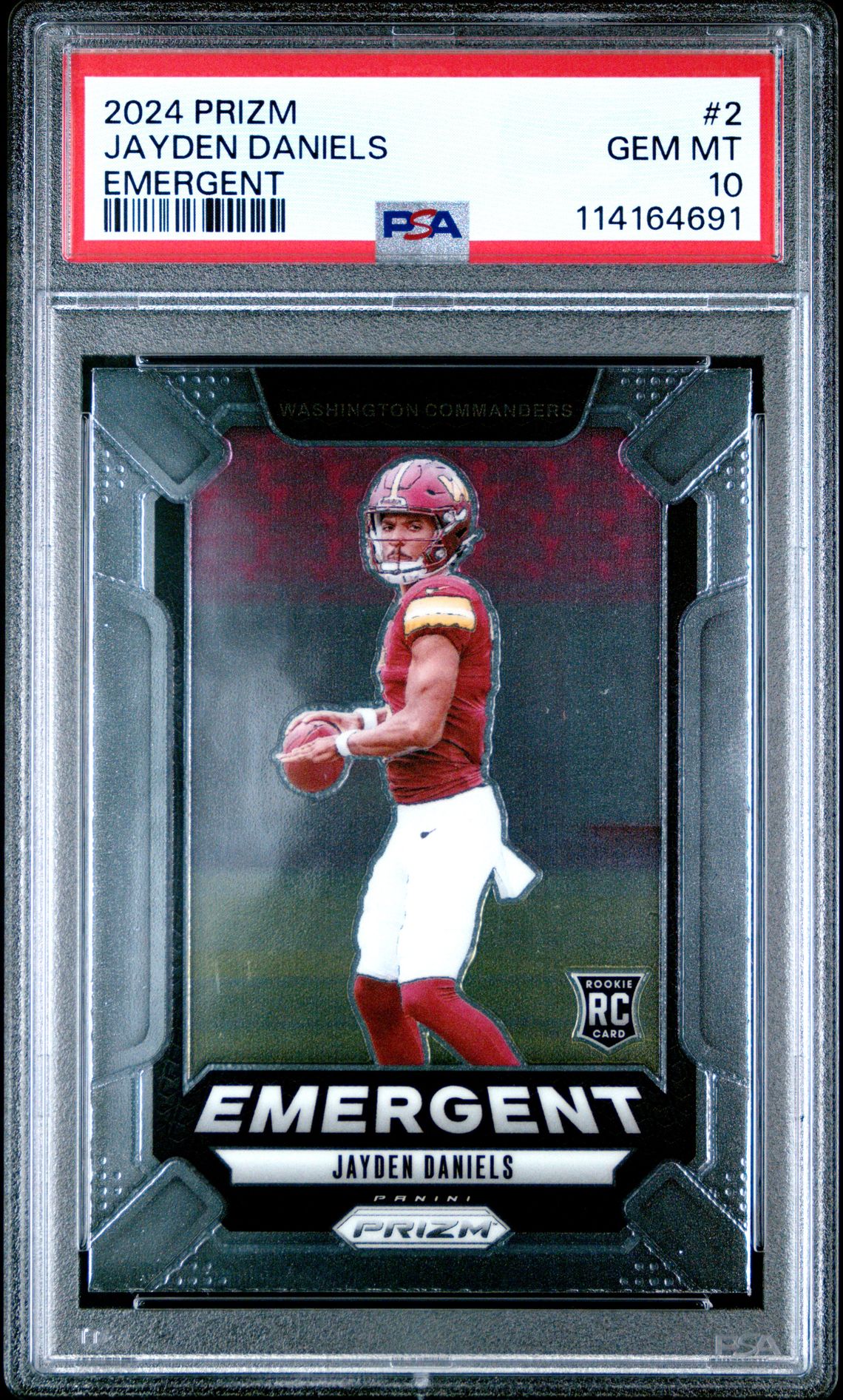 2024 Panini Prizm Emergent Jayden Daniels #2 Gem Mt 10 front