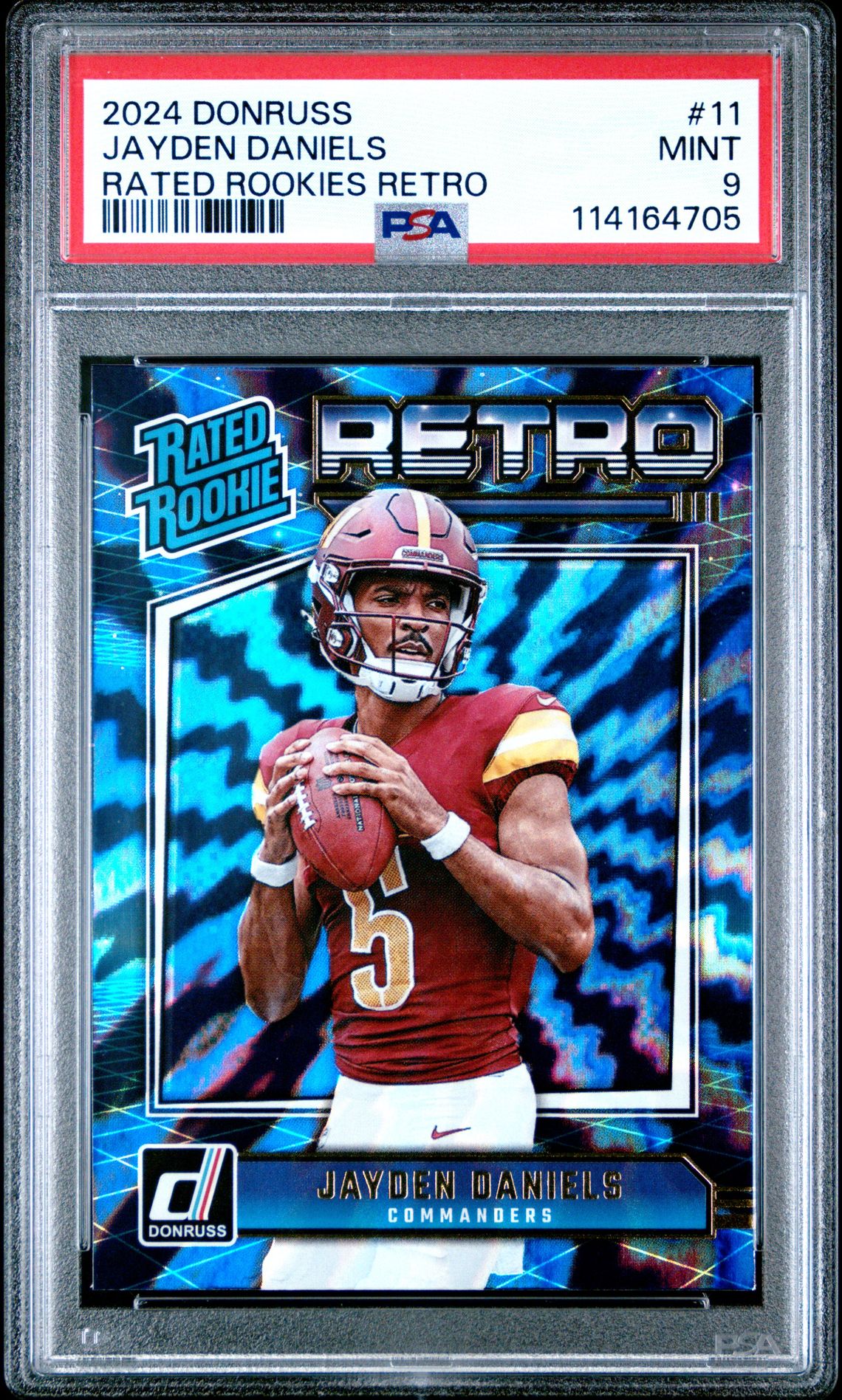 2024 Panini Donruss Rated Rookies Retro Jayden Daniels #11 Mint 9 front