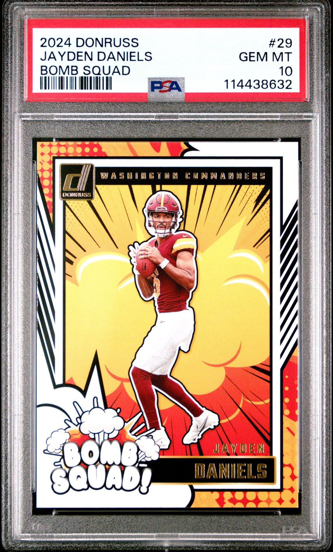 2024 Panini Donruss Bomb Squad Jayden Daniels #29 Gem Mt 10 front