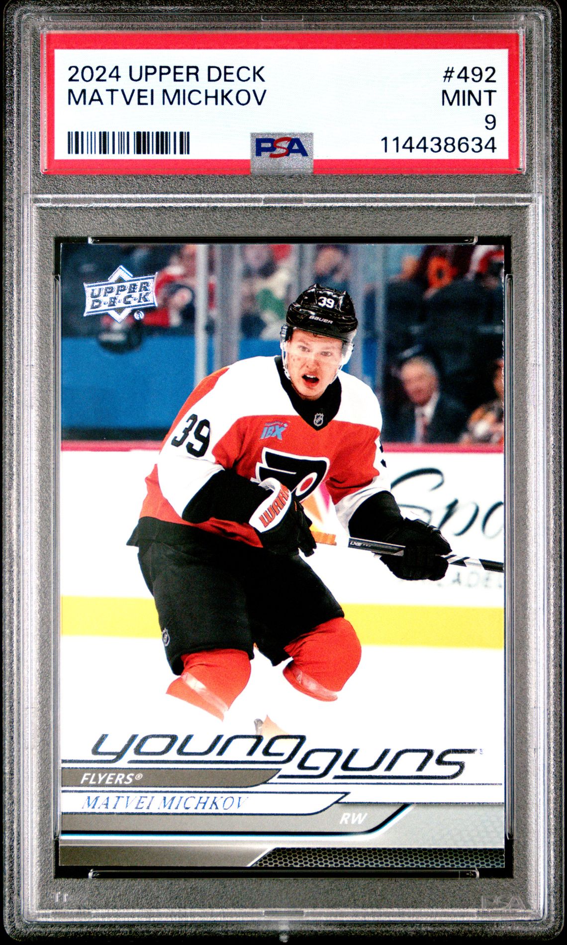 2024 Upper Deck Matvei Michkov #492 Mint 9 front