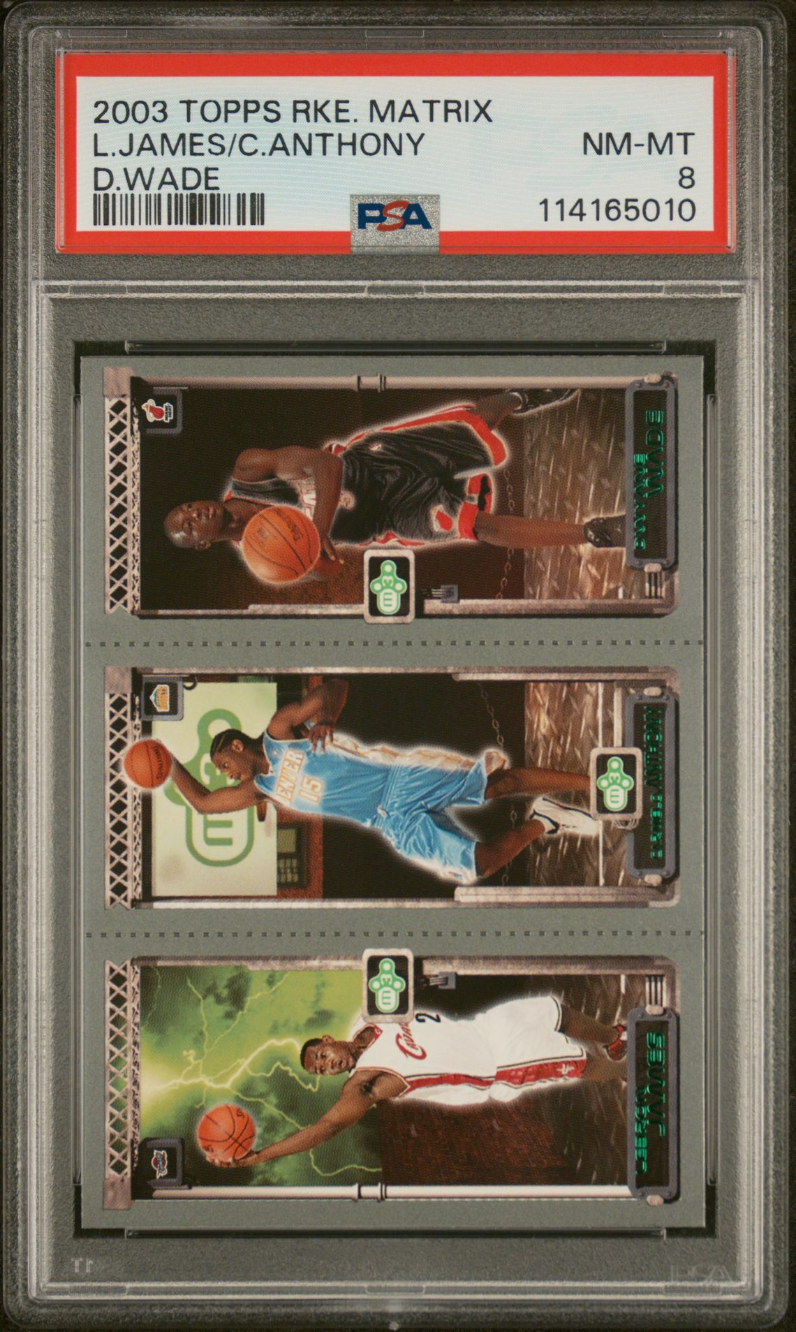 2003 Topps Rookie Matrix L.james/C.anthony (D.wade) Nm-Mt 8 front