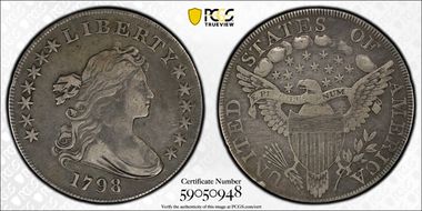 1798 $1 Large Eagle VF30