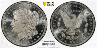 1884-O $1 MS65+ PL