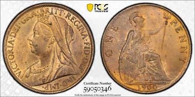 1900 1D S-3961 MS64RB