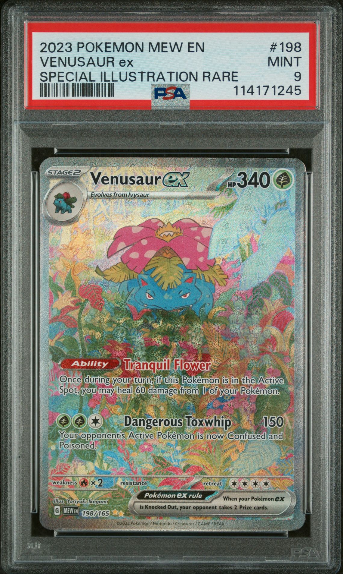 2023 Pokemon Mew En-151 Venusaur Ex #198 (Special Illustration Rare) Mint 9 front