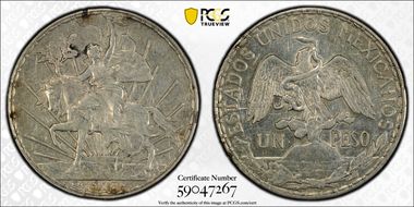 1913 Peso Caballito KM-453  Ag N1