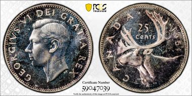 1951 25C Low Relief PL66