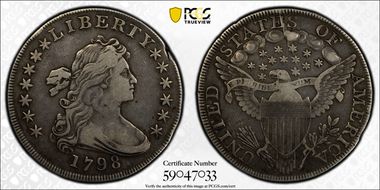 1798 $1 Large Eagle VF30