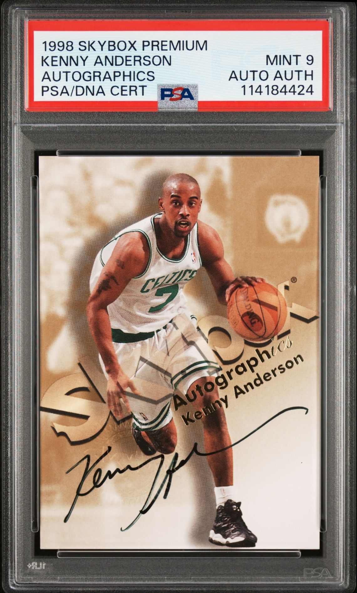 1998 Skybox Premium Autographics Kenny Anderson (Autographics) Mint 9 front