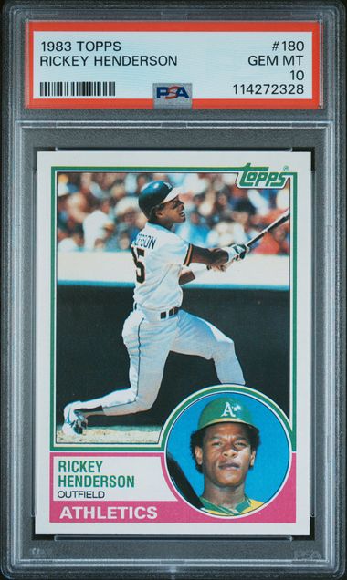 1983 Topps #180 Rickey Henderson front
