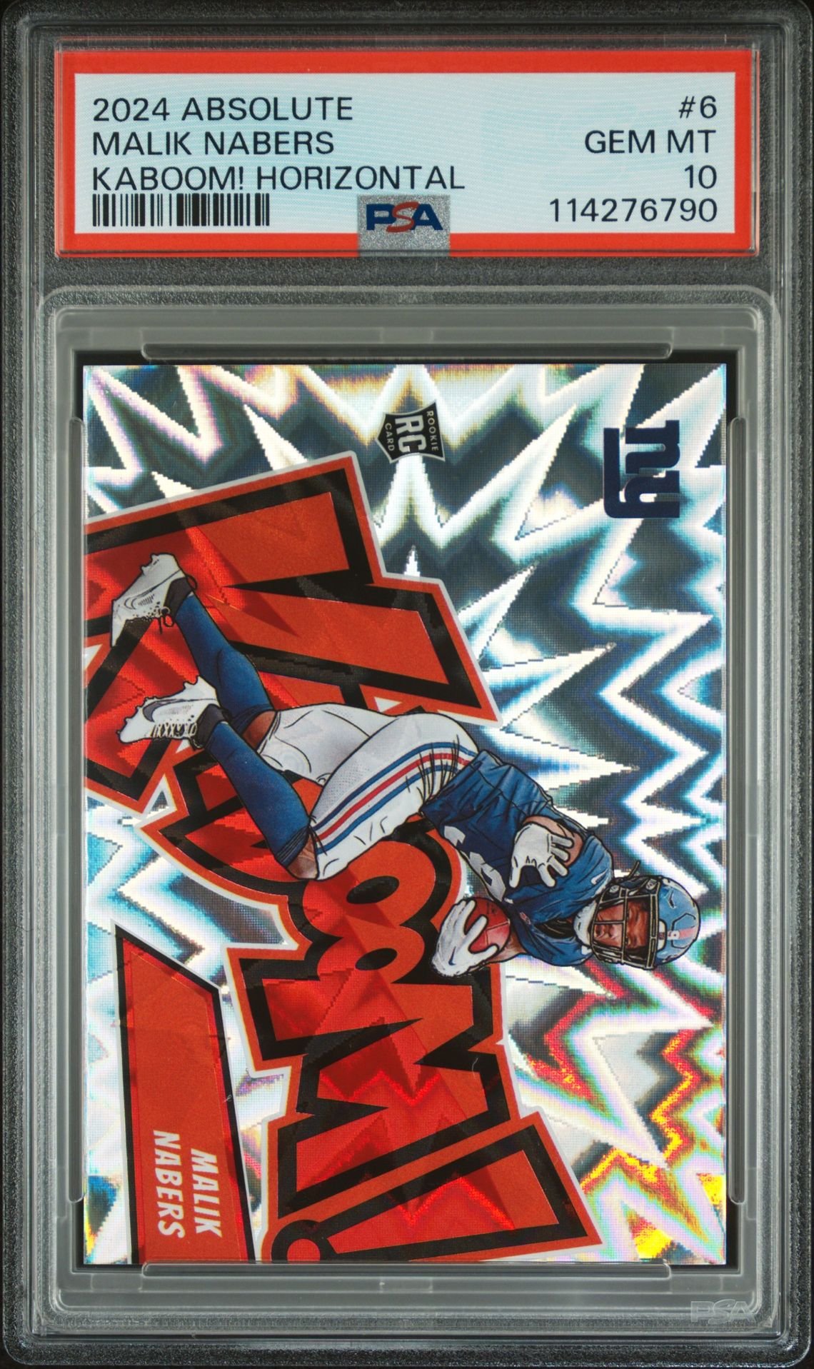 2024 Panini Absolute Kaboom! Horizontal Malik Nabers #6 Gem Mt 10 front