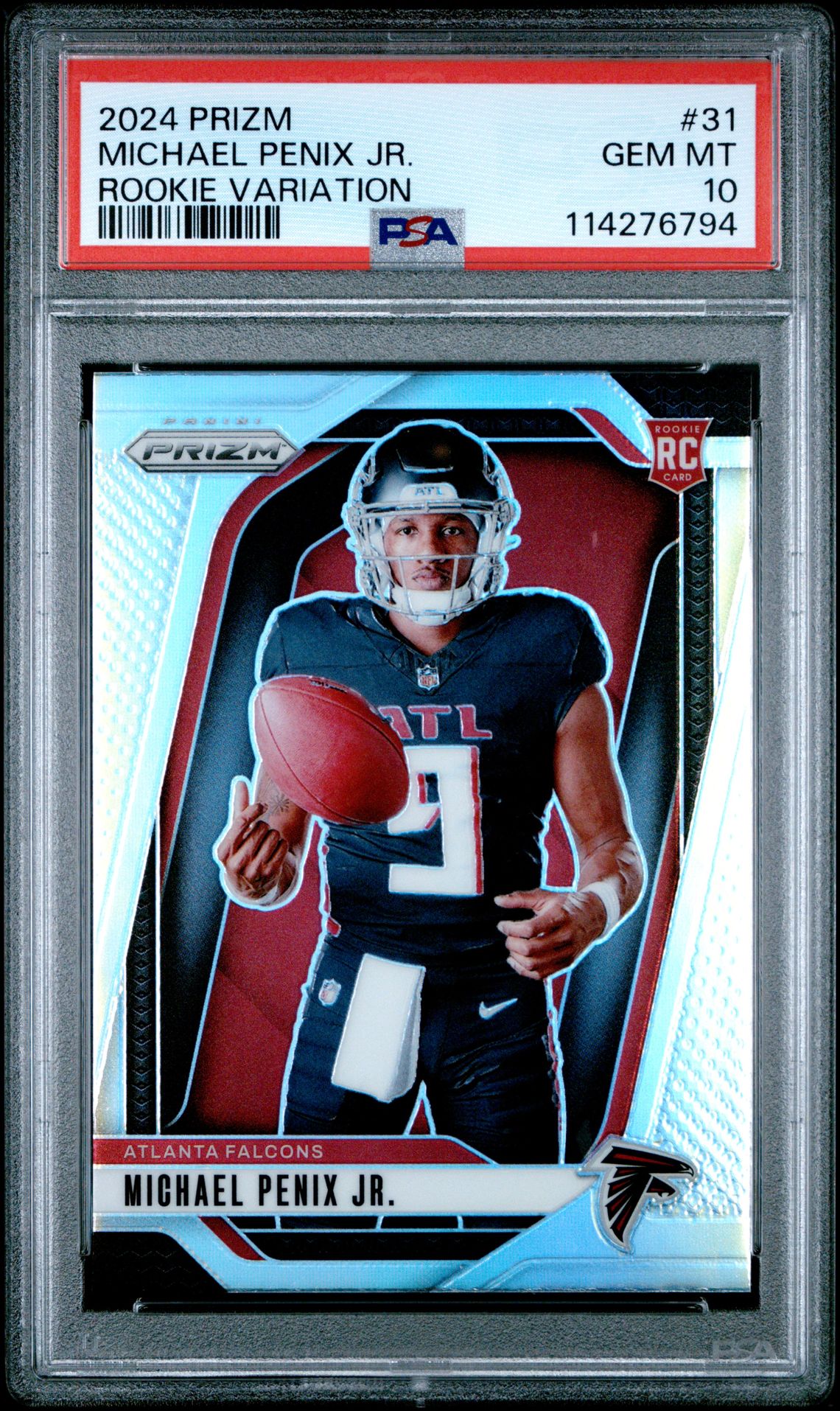 2024 Panini Prizm Rookie Variation Michael Penix Jr. #31 Gem Mt 10 front