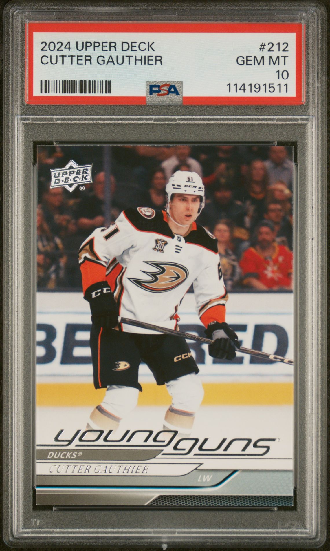 2024 Upper Deck Cutter Gauthier #212 Gem Mt 10 front