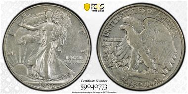 1946 50C Doubled Die Reverse N1