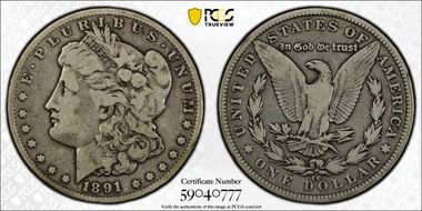 1891-CC $1 VG10