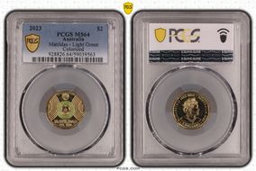 2023 $2 Matildas - Light Green Colorized MS64