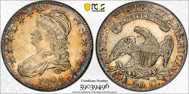 1824/4 50C O-109 AU55