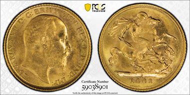 1903-S 1/2 Sov S-3977A MS62