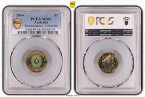 2014 $2 Remembrance - Colorized MS65
