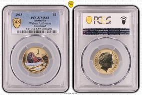 2013 $1 Walrus Al-Bronze Colorized MS68